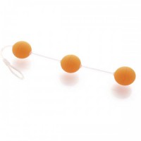 Анальные шарики Sexus, оранжевые  19,5см