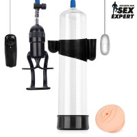 Помпа вакуумная"Sex Expert" с вибрацией , 28 см